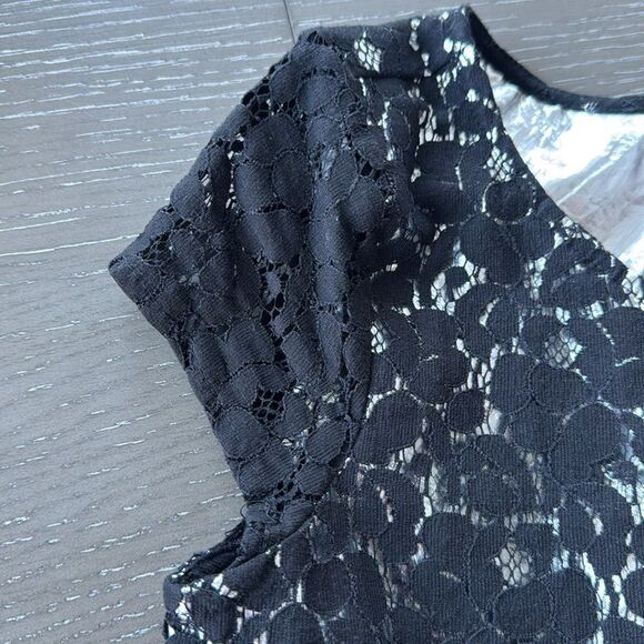 Justice Girl’s Size 10 Black Silver Dress Casual Formal Special Wear Lace EUC - Picture 12 of 12
